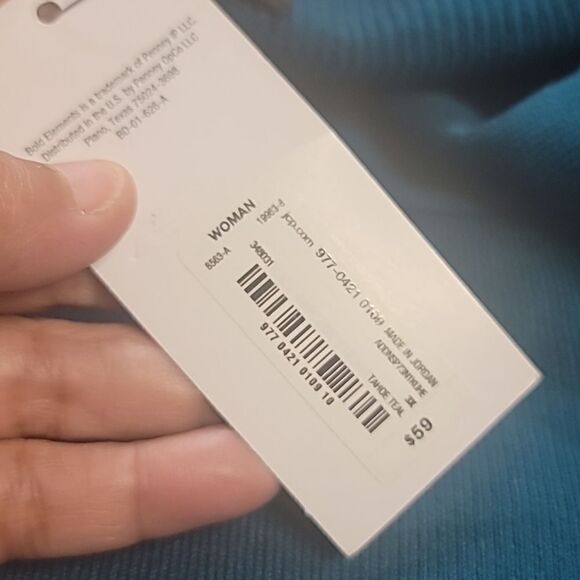 Bold Elements Plus Womens Square Neck Elbow Sleeve Blouse NWT 3X - Picture 6 of 7